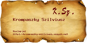 Krompaszky Szilviusz névjegykártya